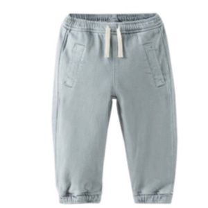 NWT ZARA Kids blue/gray GARMENT DYED JOGGER JEANS 2-3T